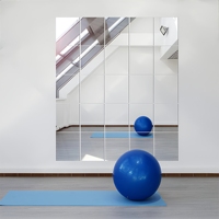 Miroir pleine longueur en verre trempé, style simple, incassable, pour studio de yoga, salle de sport, salle de danse