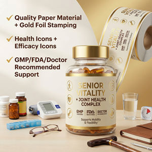 Étiquette de flacon de médicament facile à lire, étiquette personnalisée à grande police pour les soins nutritionnels et cardiaques des personnes âgées - Product Image 1