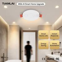 Sensor Kehadiran Manusia TianLai KS-15T/WU Tuya Smart Home Zigbee WiFi, Detektor Gerak Radar MmWave, Sistem Alarm Keamanan