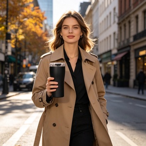 Tumbler da Caffè RTS 15oz a Forma di Vita, Bicchiere Termico a Doppia Parete in Acciaio Inox 304 con Doppia Apertura - Product Image 3