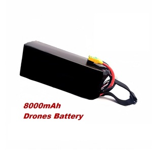 <b>Drones</b> Battery 8000mAh LiPo Black Rectangle With XT60 Connector For RC <b>Drones</b> <b>Accessories</b> - Product Image 1