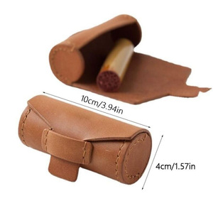 Bolsa de almacenamiento para sellos de oficina, bolsa portátil para cosméticos y lápices labiales, estuche protector de cuero para lápices labiales. - Product Image 2