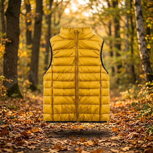 Custom Unisex Waterproof Puffer Vest Sleeveless Winter Warm Padded Jacket O-Neck Zip Button <b>Lightweight</b> Quilted Outerwear <b>Gilet</b> - Product Image 3