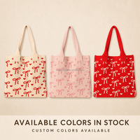 Sac fourre-tout en tricot rouge crème avec nœud en forme de cœur, sac à main romantique pour femme, sac à bandoulière doux, sac de shopping, cadeau, logo personnalisé, vente en gros, usine OEM