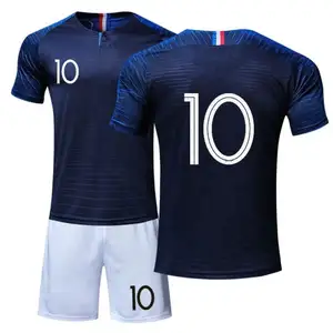 Chinese sublimation jersey manufacturer team, jerseys, French uniforms, good quality football uniforms