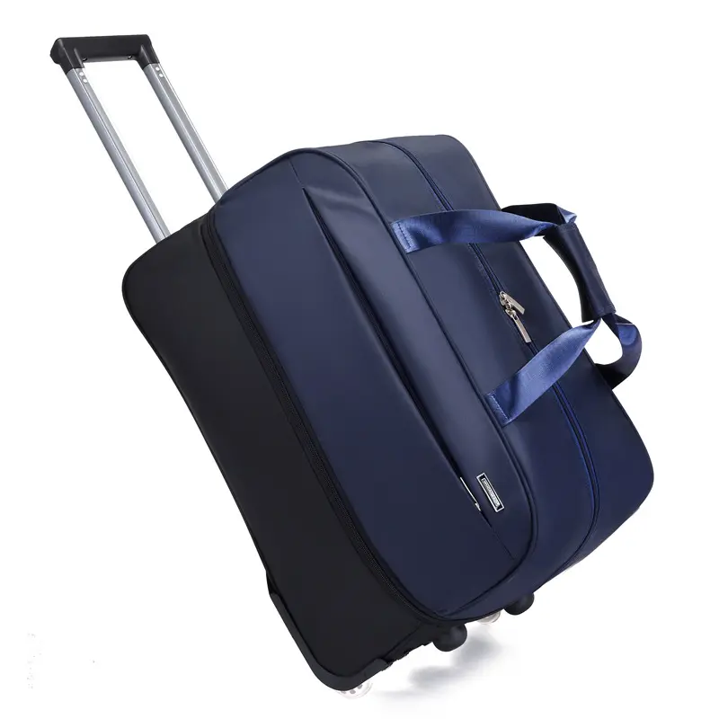 Barato promocional popular grande capacidade 600D poliéster viagens negócios trole bagagem saco no mercado alemão