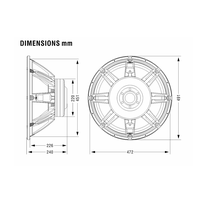 YX19X1200 Haut-parleur de graves 19 pouces 2400W pour système audio professionnel de scène, accessoire audio stéréo PA, OEM d'usine
