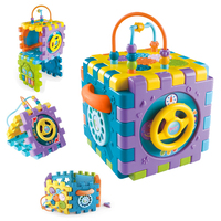 Nouvel ensemble de jouets en plastique à six hexaèdres à construire soi-même, jouet éducatif amusant pour enfants, blocs de construction pour maison