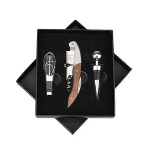 Juego de Herramientas de acero inoxidable para botellas de vino, Set de regalo con tapón de sacacorchos, accesorios de 3 piezas, abridor de vino tinto - Product Image 6