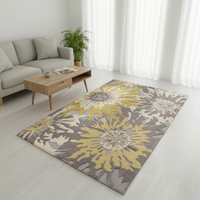 Tapis d'intérieur de luxe fait main en laine/alpaga/acrylique, antidérapant, adapté aux animaux domestiques, avec couleurs personnalisables pour la maison – Vente en gros fabricant