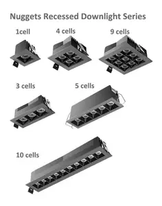 Blade Led Down Lights Square 12w Laser Blade In Out Recessed Light Led Downlight With Different Beam Angle