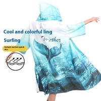Peignoir et serviette de plage en microfibre 2025 Manteau de changement portable à fermeture éclair à séchage rapide avec cape à capuche pour la natation et le port du bain