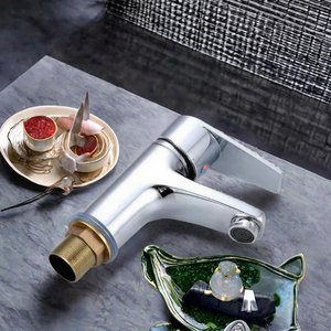 KSLA-10Xi Modern Single-<b>Handle</b> Chrome <b>Copper</b> Alloy Basin Mixer Faucet Hot and Cold Water Deck Mounted Sense Faucet for Bathroom - Product Image 4