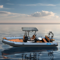 Bateau de pêche rapide Hedia Patrol CE 23 pieds 700 ORCA Hypalon PVC Aluminium Rib 7 mètres à vendre