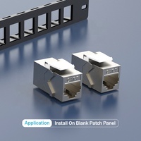 Adaptador Keystone Blindado RJ45 Cat 6A Linkwylan, Conector de Extensión de Cable Cat7, Acoplador de Cable de Red LAN, Piezas de Telecomunicaciones