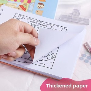 สมุดระบายสีสำหรับเด็กสมุดวาด<span class=keywords><strong>ภาพ</strong></span>ระบายสีแบบพกพาสำหรับเด็กนักเรียนอนุบาล<span class=keywords><strong>วาด</strong></span>ภาพด้วยมือ - Product Image 4