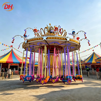 Manèges de fête foraine : Chaise volante rotative, équipement d'amusement extérieur personnalisé, structure stable pour carnaval mobile et événements en plein air