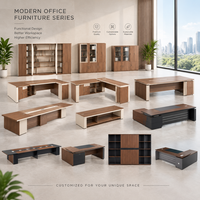 Bureau en L pour PDG, 2400x2000x750mm, avec armoire latérale en bois pour poste de travail de direction, avec tiroir de rangement pour dossiers
