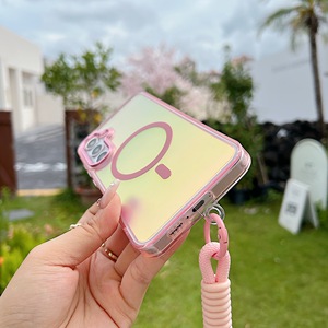 Funda Magnética Translúcida que Cambia de Color para <span class=keywords><strong>Samsung</strong></span> Galaxy A57 A56 A36 A37 A27 A17 A18 5G con Correa de Muñeca y Carga Inalámbrica - Product Image 3