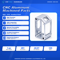 Pièce usinée en aluminium en gros, aluminium léger anodisé noir, usinage 5 axes, haute résistance pour capteur d'éolienne