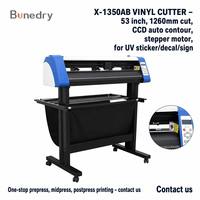Plotter de corte automático de contorno CCD Heat Press X-1350AB, alimentación de 1350 mm, corte de 1260 mm, motor paso a paso para pegatinas, calcomanías, impresión UV y letreros.