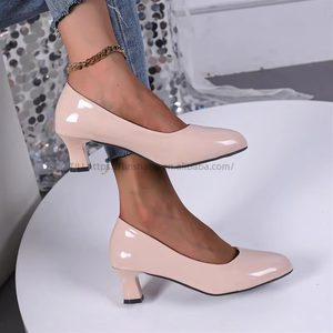 Nouveauté - Chaussures à talons pour femmes grandes tailles avec semelles en caoutchouc de qualité, bout pointu, tendances de la mode estivale, talons bas pour femmes - Product Image 5
