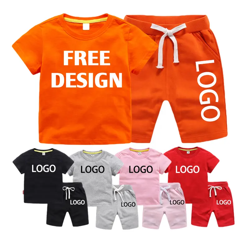 2022 Custom Made Kids Summer Set Kid Clothing Sets 4 To 12 Years Old Kids Sets Clothes