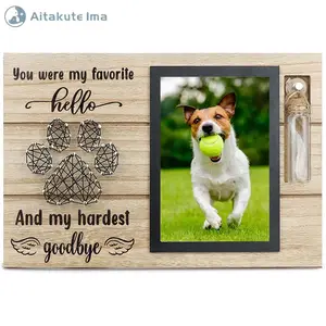 Placa De Madeira Amor Pet Memorial Frame Simpatia Pet Lembrança Frame Perca Seu Cão Pet Memorial Photo Frame Lembrança Presentes
