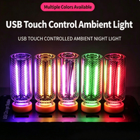 Lumière ambiante LED créative RGB USB 5V avec effet de flamme dynamique réaliste pour l'éclairage nocturne, toutes les voitures et l'ambiance domestique