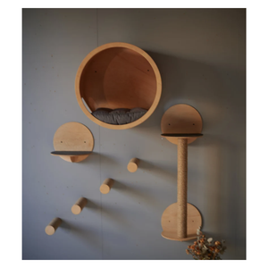 Estante de <span class=keywords><strong>Pared</strong></span> para Mascotas, Estantes de Madera para Gatos, Resistentes y Prácticos, Árbol para Gatos, Escalones de <span class=keywords><strong>Pared</strong></span> para Gatos - Product Image 1