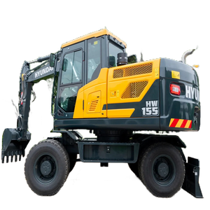 Precio DE FÁBRICA DE China Excavadora de ruedas de 15 toneladas HW155 Hyundai excavadoras usadas para el mercado comercial con motor potente - Product Image 1