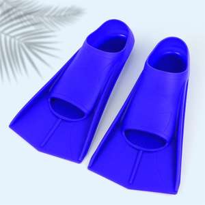 Çocuk yetişkin yüzme yüzgeçleri silikon kısa palet yüzme dalış eğitim yüzgeçleri - Product Image 3