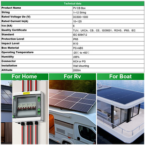 Cnlonqcom IP65 dc1200v 4 Strings năng lượng mặt trời ngắt kết nối chuyển isolator Hộp nối 4in 4out cho năng lượng mặt trời bảng điều khiển - Product Image 2