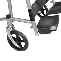 Silla de Ruedas Manual Plegable Portátil Ligera de Aluminio con Neumáticos Sólidos de Último Diseño
