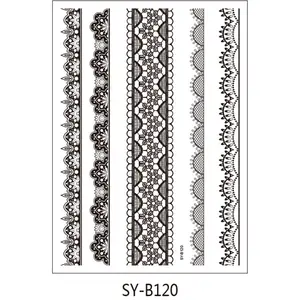 Nuevos cientos de estilos para elegir pegatina mágica tatuaje impermeable espalda encaje Sexy Henna tatuaje pegatina - Product Image 1