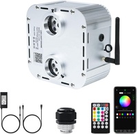 Kit de plafonnier étoilé à fibres optiques RGBW à haute luminosité 32W avec mode sonore et effet scintillant