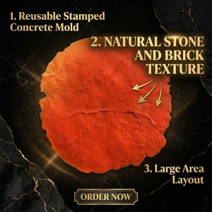 Molde de Textura de Piedra Natural para Concreto Estampado, Herramienta de Diseño sin Bordes para Pisos Exteriores y Proyectos de Paisajismo - Product Image 1