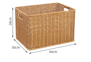 Artigianato eco-friendly domestico organizzato cesti di vimini per l'organizzazione di fanerogame di plastica PP Rattan cesto di stoccaggio Set - Product Image 2