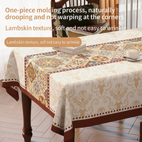 Nappe Florale Américaine Imperméable et Anti-Taches, Sans Lavage Ni Repassage, Housse de Table Haut de Gamme Personnalisée pour Cuisine et Maison
