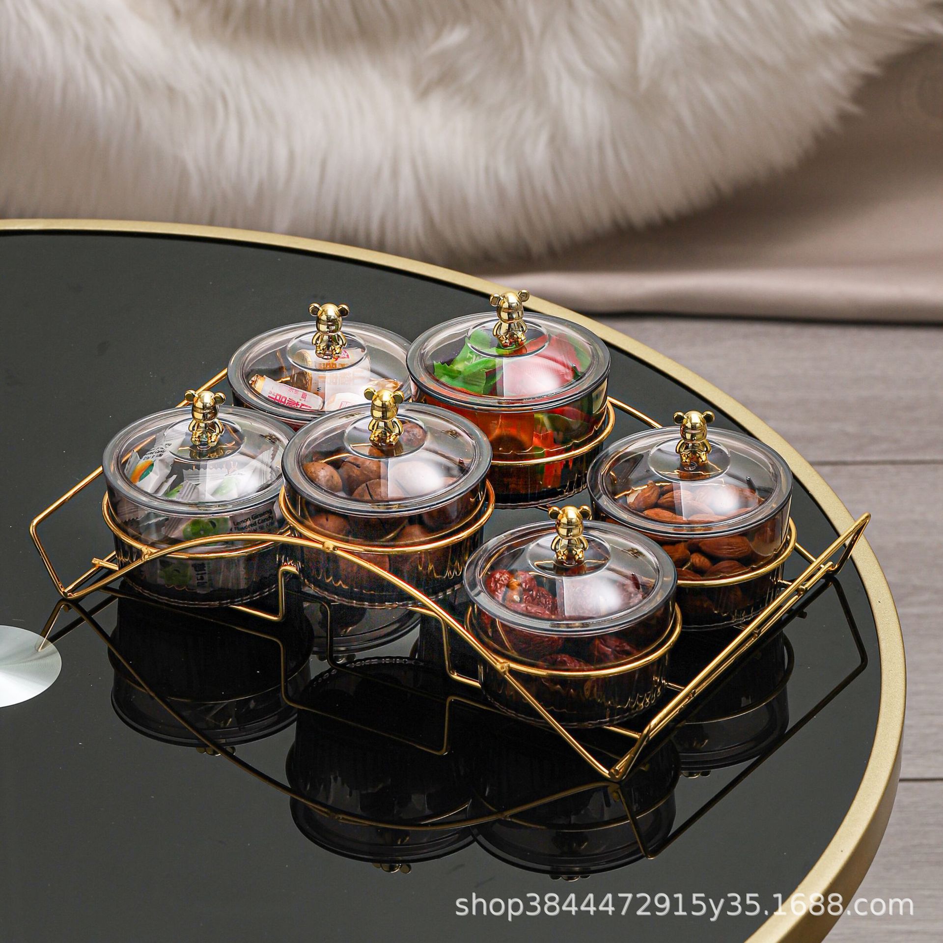 Plastic round bowl - smoky gray