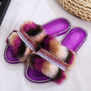 Women Fashion Faux Fur Slides <strong>Girls</strong> <strong>Transparent</strong> Sandals Slip-On Jelly Slides Ladies Flat Beach Sandals Outdoor Holiday <strong>slippers</strong> - Product Image 4