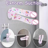 Prix d'usine Nouveau modèle de dildo avec ventouse, Pénis artificiel coloré sensation peau véritable, Dildo super géant