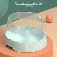 Bac à litière semi-fermé pour chat, design à circulation d'air ventilée, grand espace, toilette pour animaux anti-éclaboussures, dessus ouvert