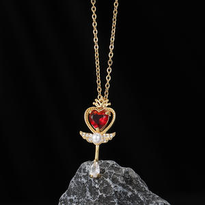 Sailor Moon Loving varita mágica cristal Cosplay colgante collar Niña Accesorios lindo Cosplay Props collar - Product Image 3