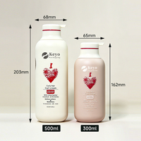 Bouteille vide en plastique PE 300ml 500ml avec pompe pour lotion, shampoing, après-shampoing, crème pour les mains, gel douche – Contenant pour shampoing et après-shampoing
