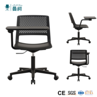 Chaise de formation avec tablette d'écriture, siège en plastique, hauteur réglable pour chaise d'étude ergonomique pour enfant