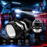 Phare de projecteur Bi-LED haute performance, lentille de projecteur LED de 3 pouces, sortie d'éclairage stable pour la mise à niveau des phares de voiture