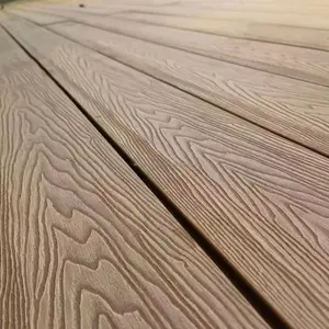 Offre Spéciale Bois composite anti-uv 3D gaufré bois texture pont wpc extérieur plastique plancher en bois