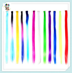 Extensions de <span class=keywords><strong>cheveux</strong></span> synthétiques longues lisses de couleur bleue à clipser HPC-2566, bon marché - Product Image 4