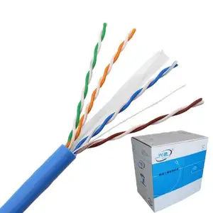 OEM 4 twist pairs 8 cores 23AWG 24awg Bare Copper Cat5e UTP Ethernet cable 1000ft rg45 CCA indoor Cat6 Utp 305M Network Cable